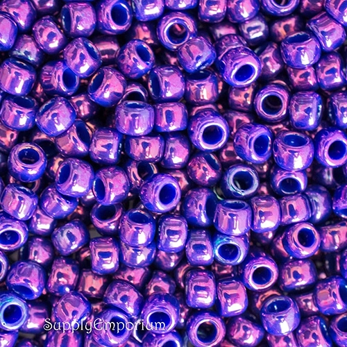 6/0 Higher Metallic Grape Toho Seed Bead - Quantity: 16 grams - 421RR