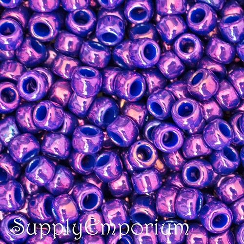 6/0 Higher Metallic Grape Toho Seed Bead - Quantity: 16 grams - 421RR - Image 3