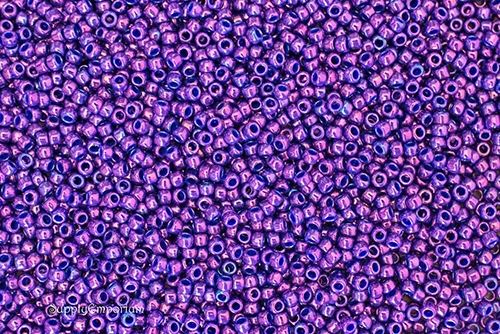 6/0 Higher Metallic Grape Toho Seed Bead - Quantity: 16 grams - 421RR - Image 2