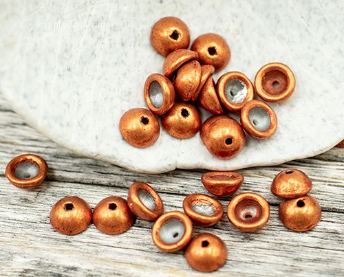 4x2mm Saturated Metallic Russet Orange Starman Teacup - 5 Grams - 4226R - Image 2