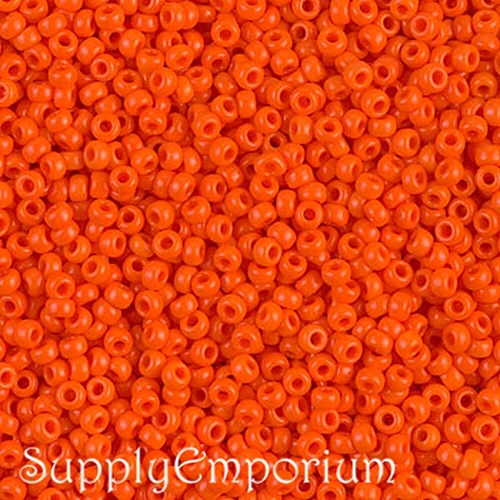 11/0 Opaque Orange Miyuki Seed Bead - Quantity: 10 grams - 4282