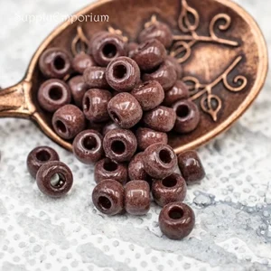8/0 Miyuki Seed Beads Opaque Red Brown 8-419