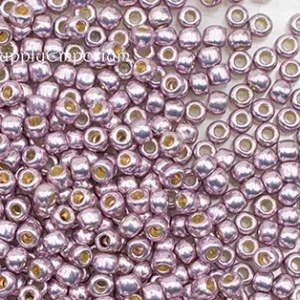 6/0 permafinish galvanized lilac toho seed beads