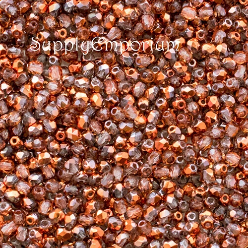 3mm Crystal Sunset Czech Fire Polish Round - 100 pieces - 4506 - Image 2