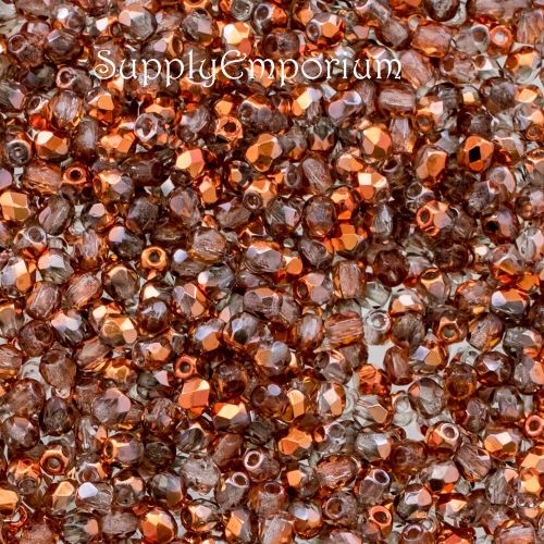 3mm Crystal Sunset Czech Fire Polish Round - 100 pieces - 4506 - Image 3