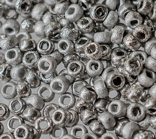 8/0 Czech Seed Beads - Etched Crystal Argentic Full (10 Grams) 4521R - Image 3