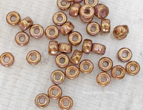 2/0 Chalk Bronze Luster Matubo Seed Bead - Quantity: 15 grams - 486R - Image 2