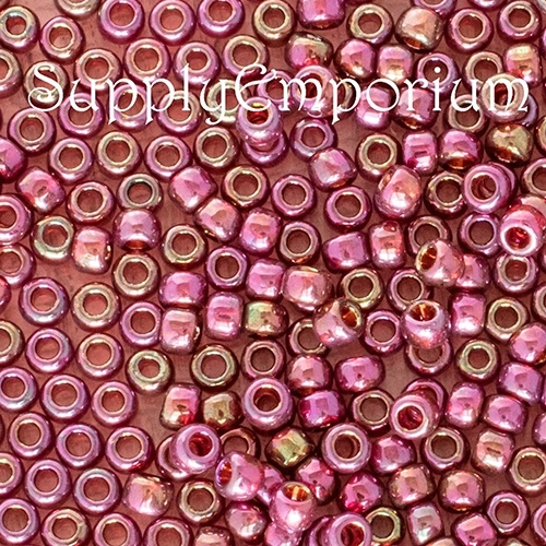 8/0 Gold Lustered Wild Berry Toho Seed Bead - Quantity: 15 grams - 4971 - Image 3