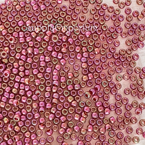 8/0 Gold Lustered Wild Berry Toho Seed Bead - Quantity: 15 grams - 4971 - Image 2