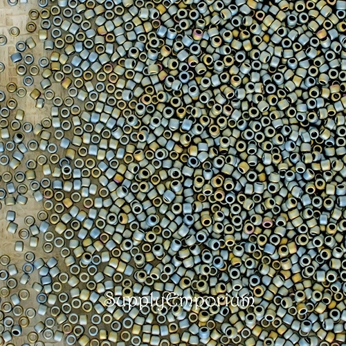 15/0 Matte Iris Gray Toho Seed Bead - Quantity: 5 grams - 5341