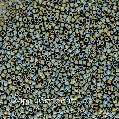 15/0 Matte Iris Gray Toho Seed Bead - Quantity: 5 grams - 5341 - Image 2