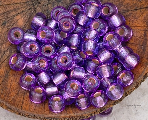 6/0 Duracoat S/L Dyed Dark Orchid Miyuki Seed Bead - Quantity: 15 grams - 5774R - Image 6