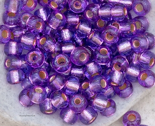 6/0 Duracoat S/L Dyed Dark Orchid Miyuki Seed Bead - Quantity: 15 grams - 5774R - Image 5