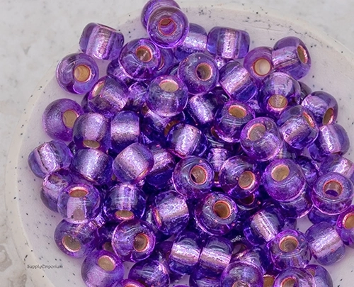 6/0 Duracoat S/L Dyed Dark Orchid Miyuki Seed Bead - Quantity: 15 grams - 5774R