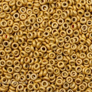 8/0 Toho Demi Round Seed Beads PermaFinish Matte Galvanized Starlight