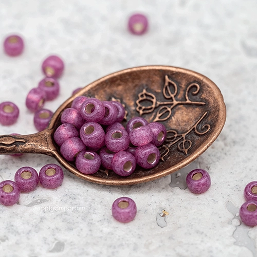 6/0 Duracoat S/L Dyed Peony Pink Miyuki Seed Bead - Quantity: 15 grams - 6507R - Image 4