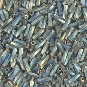 2x6mm matte metallic patina iris Miyuki twisted bugle beads