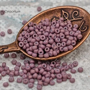 11/0 matte antique rose gold luster miyuki seed beads 11-2034 10 grams