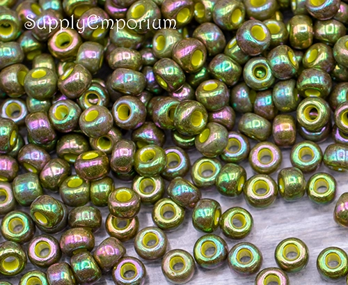 11/0 Op Golden Olive Luster Miyuki Seed Bead - Quantity: 10 grams - 6766R - Image 3