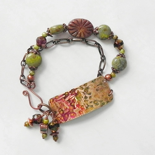 18x14mm Scarlet Czech Oval - 4 pieces - 849 - Image 2