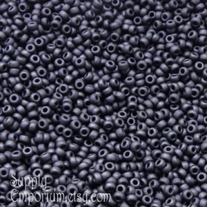 11/0 miyuki seed beads matte black 11-401f