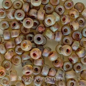 2/0 crystal matte dark travertine matubo seed beads