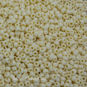 8/0 opaque light beige toho seed beads 8-51