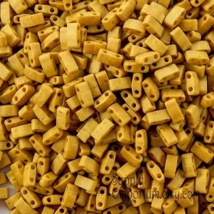 5x2.3mm miyuki half tila beads matte opaque mustard