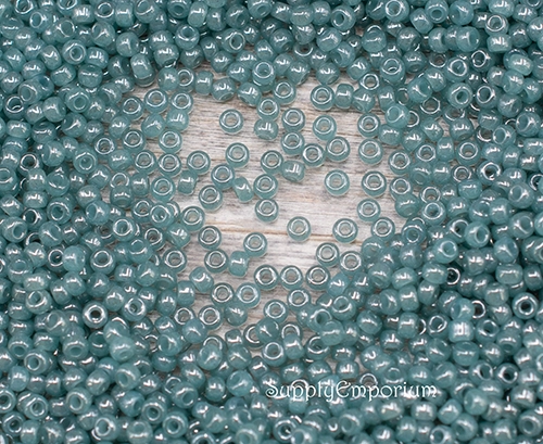 8/0 Eucalyptus Miyuki Seed Bead - Quantity: 10 grams - 3454R - Image 2