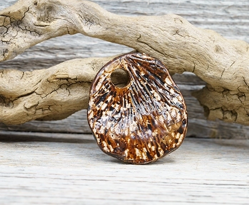 Polymer Clay Nature Nymph Face Pendant, 1 Piece, CLAY 3677 - Image 5