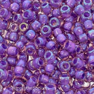 6/0 Toho seed beads purple lined rainbow rosaline 6-928 pink violet glass seed beads