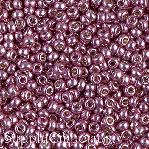 8/0 Duracoat Galvanized Dusty Orchid Miyuki Seed Bead - Quantity: 15 grams - 4225