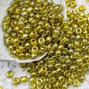 8/0 Light Yellow Gold AB Miyuki seed beads