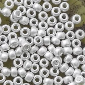15/0 miyuki seed beads matte bright sterling plated 15-961F silver glass beads