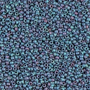 15/0 miyuki seed beads matte metallic blue iris