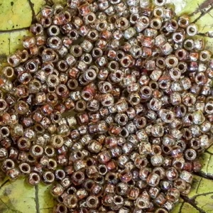 7/0 matubo seed beads crystal silver picasso