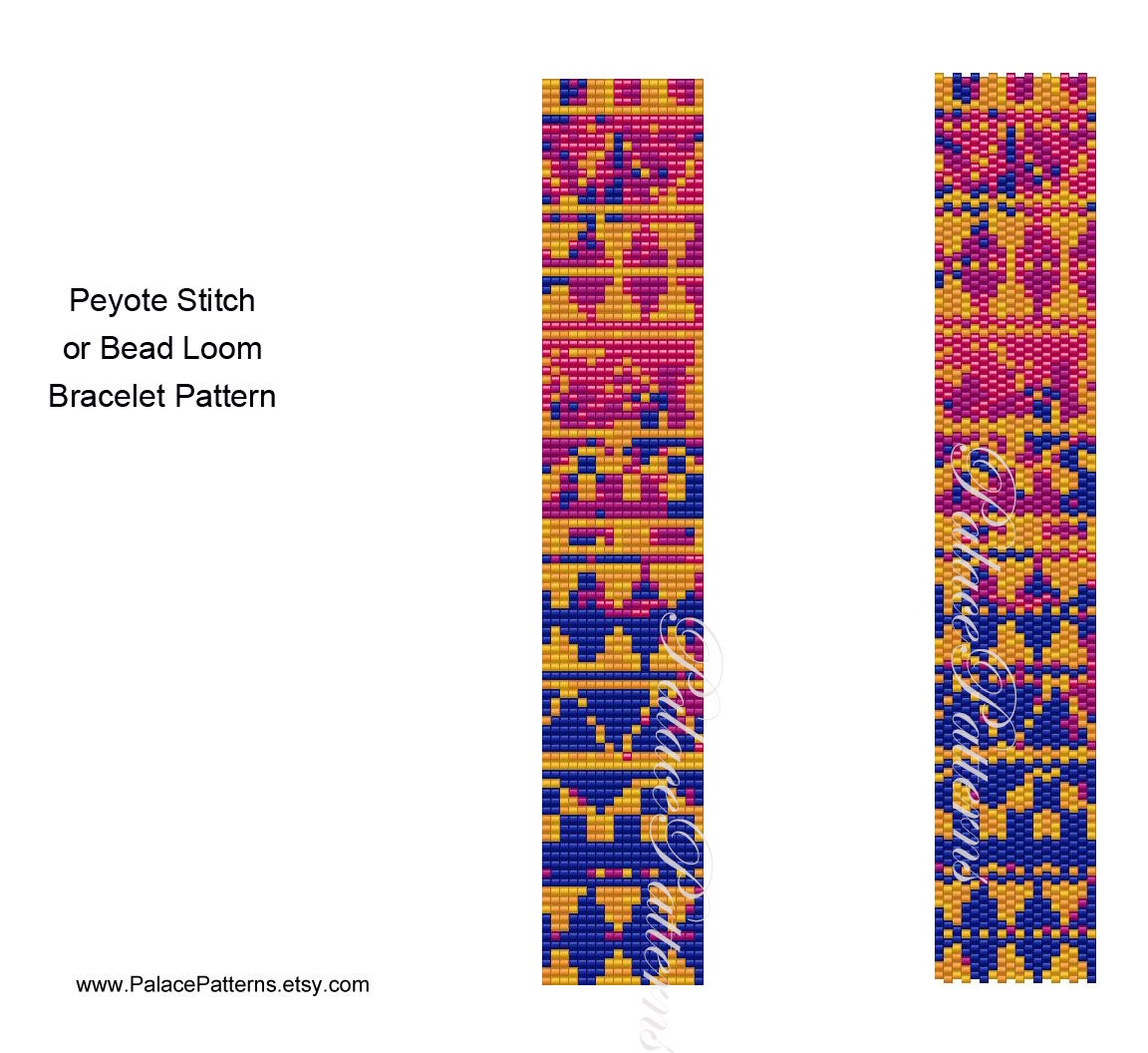 Delica Bead Bracelet Pattern, Tribal 35