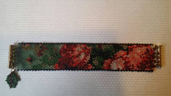 Delica Bead Bracelet Pattern, Roses are Coral Peyote Stitch or Bead Loom Bracelet Pattern - Roses Bracelet Pattern - Image 2