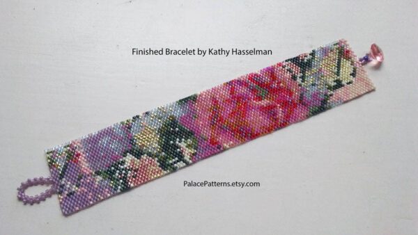 Claire's Rose Peyote Stitch Bracelet Pattern or Bead Loom Pattern, Delica Bead Bracelet Pattern for Bead Loom or Peyote Stitch - Image 2