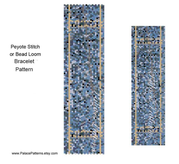 Delica Bracelet Bead Pattern - Dark Denim
