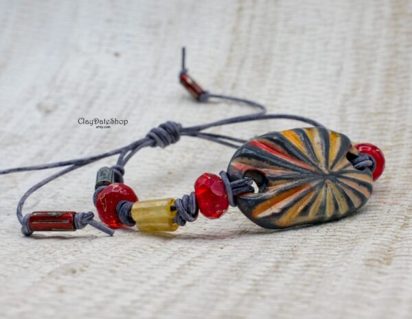 Tutorial For Leather and Polymer Clay Slide Knot Bracelet, Instant Download - Image 4