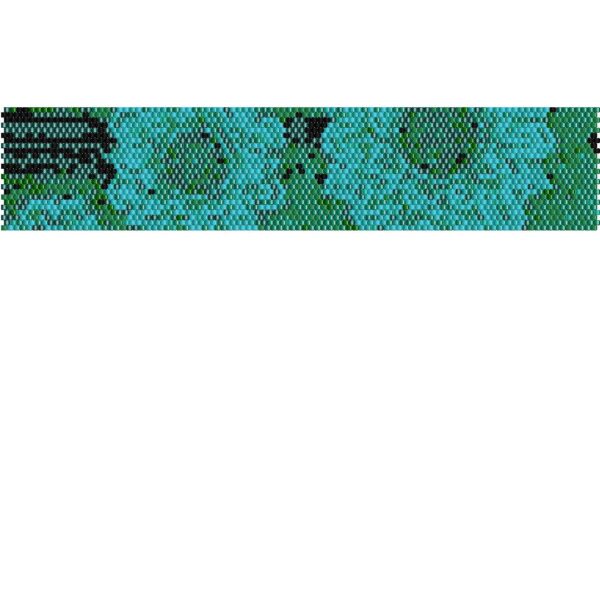 Bracelet Pattern for Loom and Peyote Stitch - PP12 Blue Delica Bead Pattern - Image 2