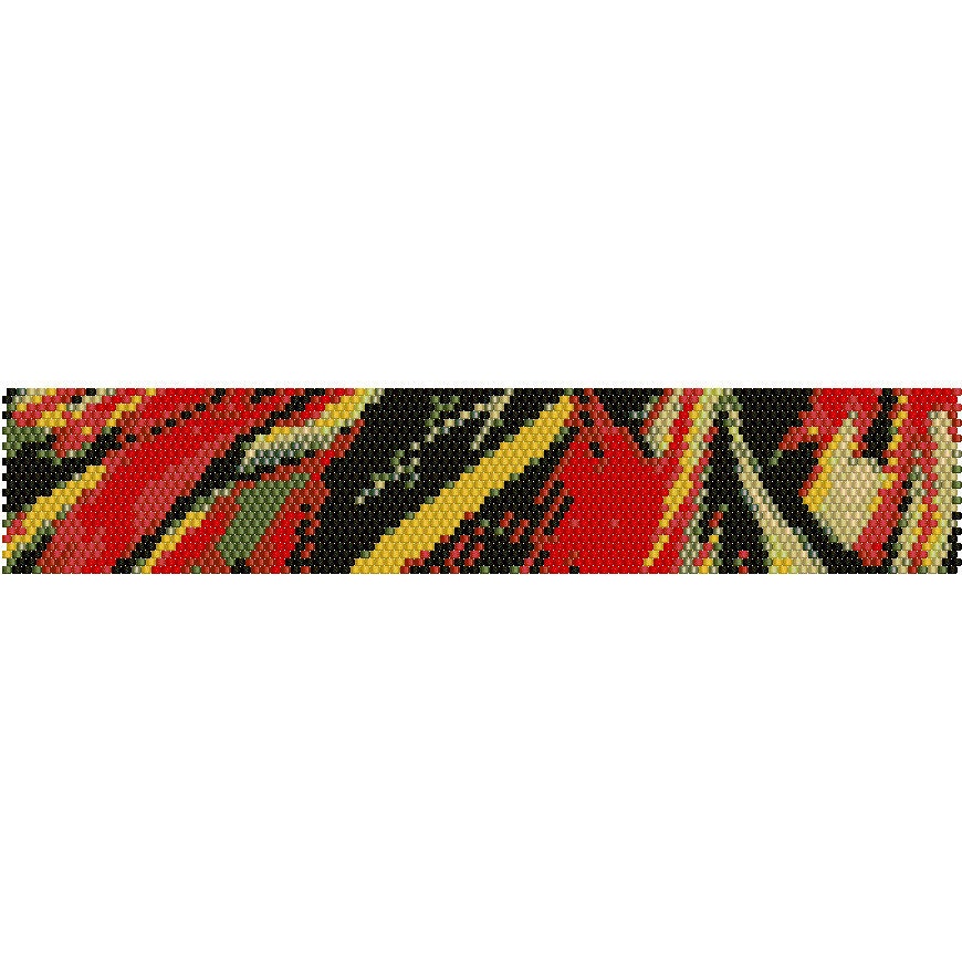 Beaded Bracelet Pattern - Peyote Stitch Pattern and Bead Loom Pattern - Pattern 65 - Delica Bead Bracelet Pattern - Image 2