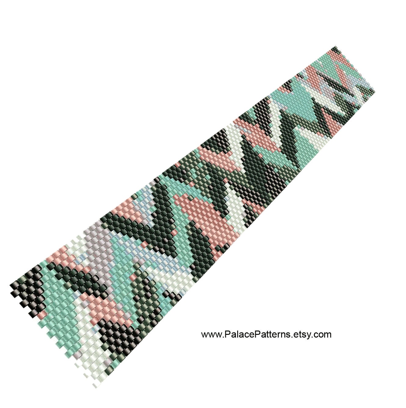 Chevron Bracelet Pattern - single, 2 drop peyote, bead loom pattern - Chevron2 - Image 2