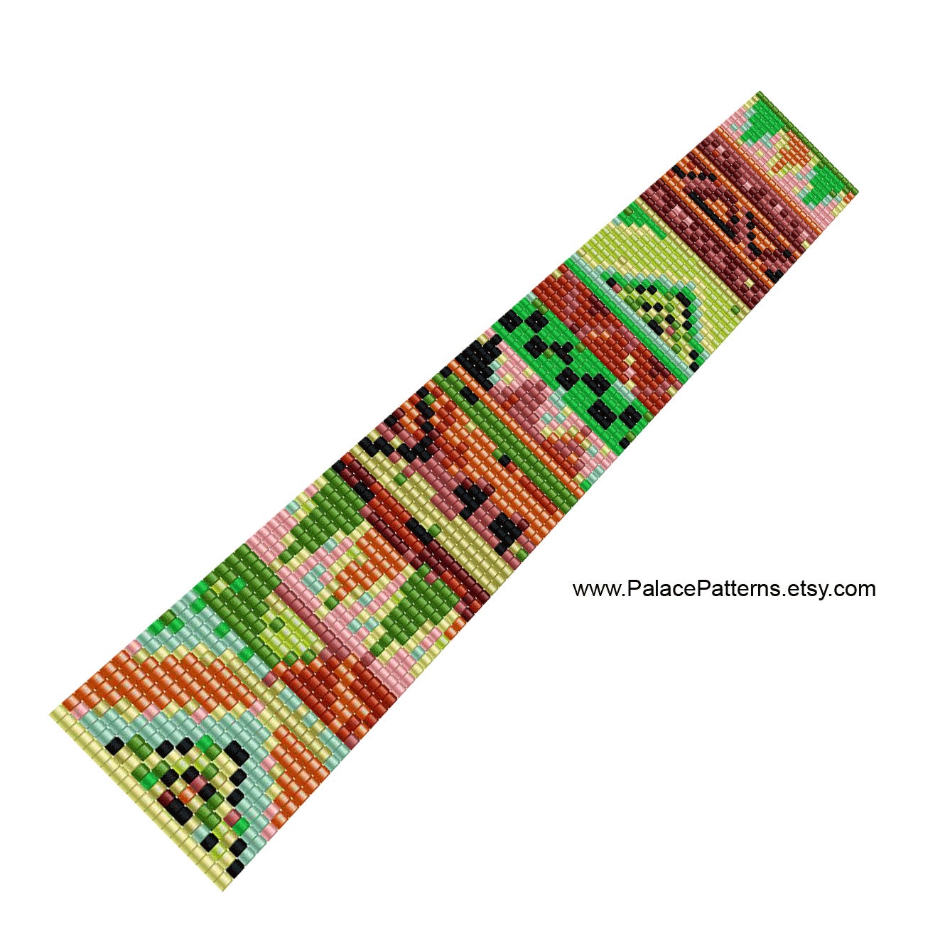Tribal Bracelet Pattern - Bead Loom and Peyote Stitch Bracelet Pattern - Tribal12 - Image 2