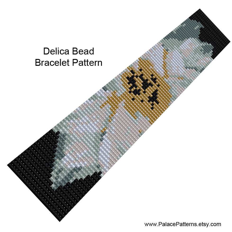 Delica Bead Bracelet Pattern - PP205 Flower - Image 2