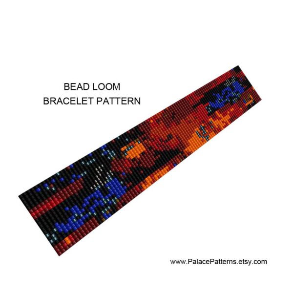 Bead Loom Bracelet Pattern or Peyote Stitch Bracelet Pattern - PP 302 Loom Delica Bead Bracelet Pattern - Image 2