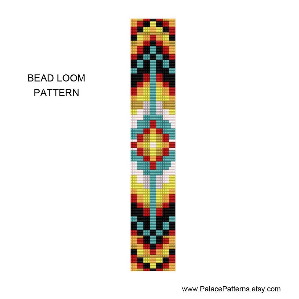 Tribal2 Bracelet Pattern - - Delica Bead Bracelet Bead Loom Pattern