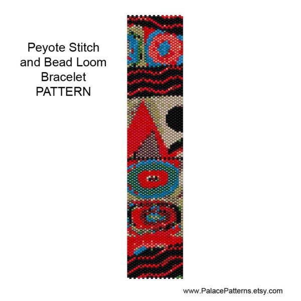 Bracelet Pattern for Loom Weaving or Peyote Stitch  - PP146 Delica Bead Bracelet Pattern