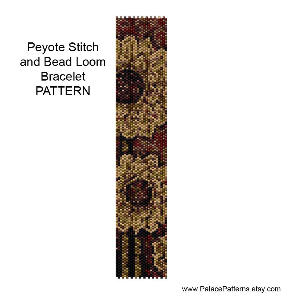 Delica Bead Bracelet Pattern, Bracelet Pattern for Loom and Peyote Stitch - PP12